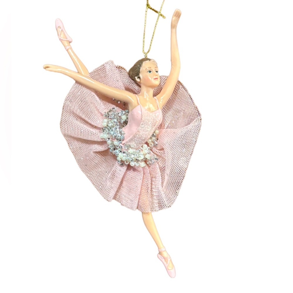 ASHLAND dancing ballerina Christmas ornament -pink